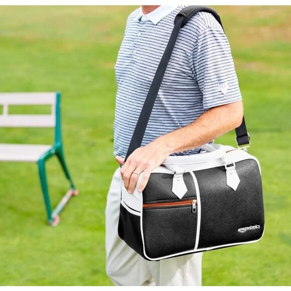 Price Cut Amazon Basics Golf Duffel Bag Waterproof, Travel Bag Sporting MSRP $61 - Picture 1 of 7